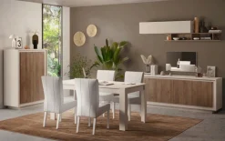 Madia moderna Cashmere e Rovere Mercure 4 ante battenti linea Eos