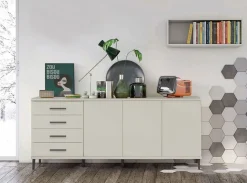 Madia moderna 4 Cassetti e 3 ante Cloe 15 colorazioni