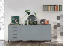 Madia moderna 4 Cassetti e 3 ante Cloe 15 colorazioni