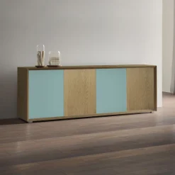Madia moderna Nuvola frassino 4 ante senza maniglia linea Tilt