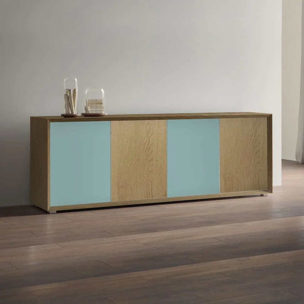 Madia moderna Nuvola frassino 4 ante senza maniglia linea Tilt
