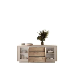 Madia moderna Rovere e Cashmere 2 ante battenti e 3 cassetti linea Eos