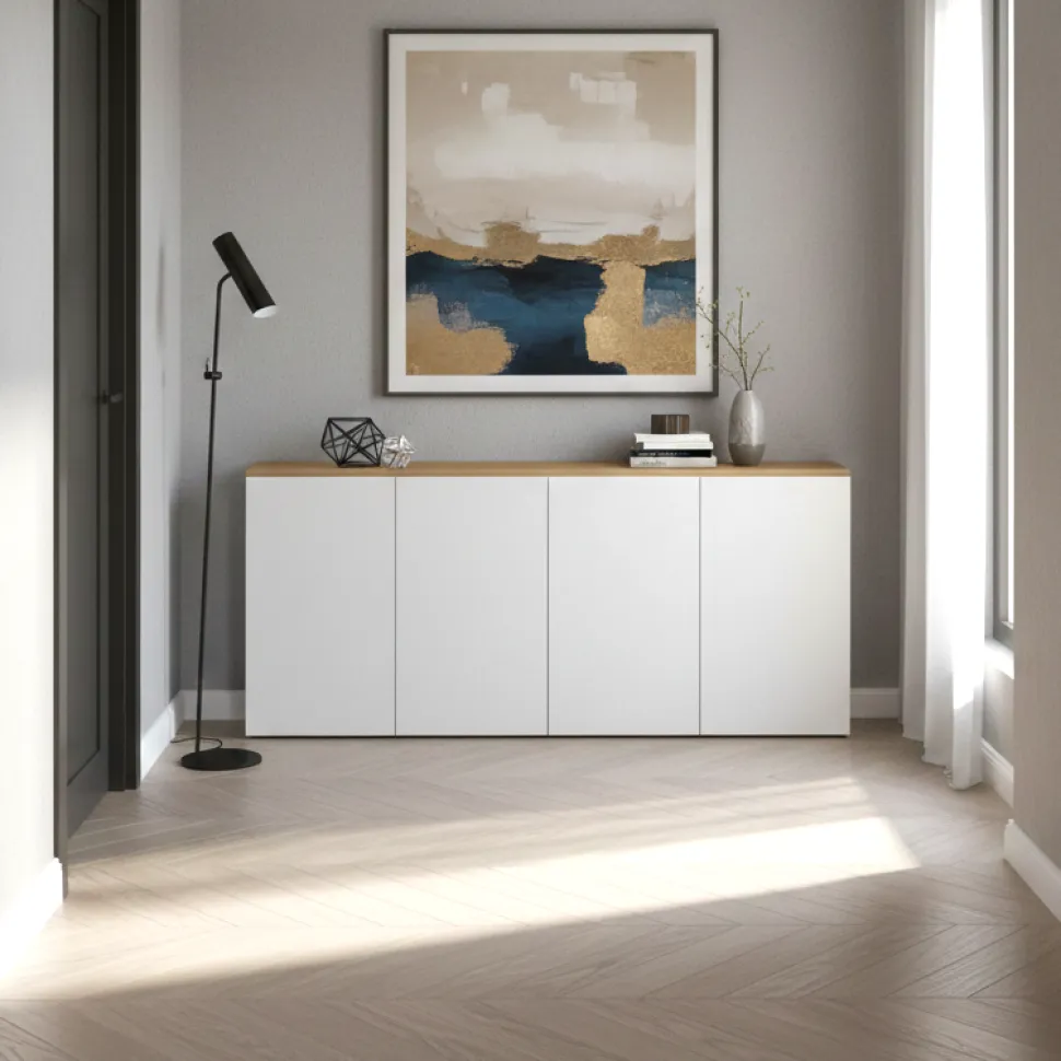 Madia Stretta Salvaspazio 4 ante 20 colorazioni L 240 cm