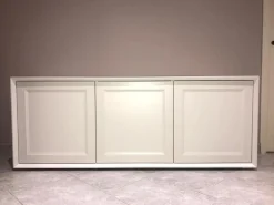Madia Verde Garda e Bianco Opaco 3 ante senza maniglia linea Tilt CLASSIC