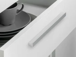 Maniglia in alluminio anodizzato opaco per mobili Dublin disponibile in 2 misure