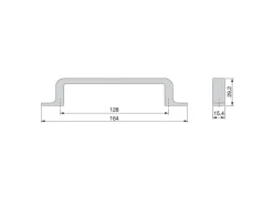 Maniglia in zama per mobili Kobe L164mm interasse 128mm