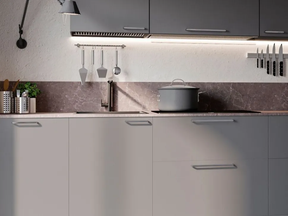Maniglia in zama per mobili Zagreb L236mm interasse 224mm