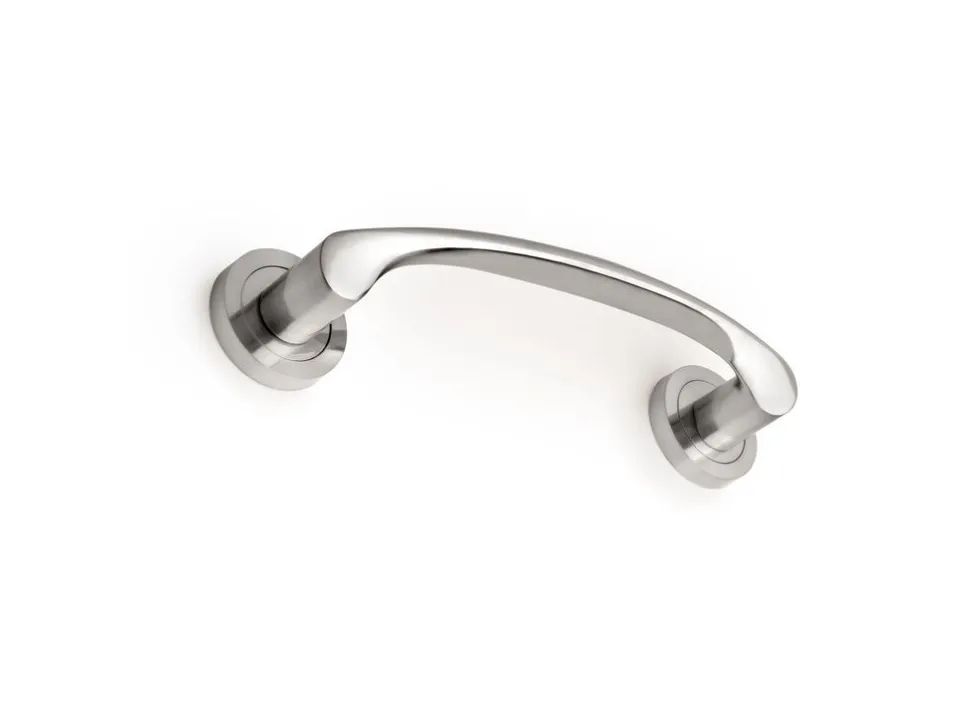 Maniglie curve con rosette di diametro 50 mm per porte scorrevoli