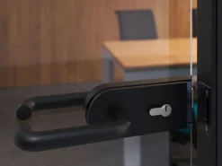 Maniglie per serrature di porte da interno in vetro Modello U disponibile in 3 colori