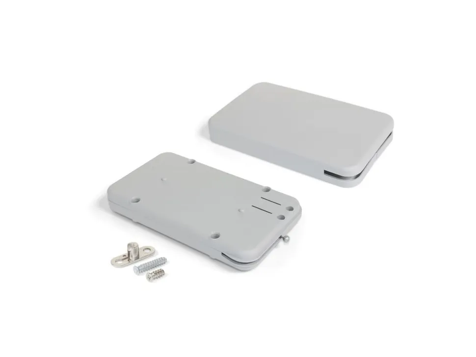 Meccanismo per porta a battente Miniwinch con coperchio, 4 kg, Acciaio e Tecnoplastica, Grigia