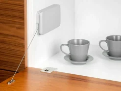 Meccanismo per porta a battente Miniwinch con coperchio, 4 kg, Acciaio e Tecnoplastica, Grigia