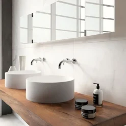 Mensola bagno in legno massello 150 x 45 cm