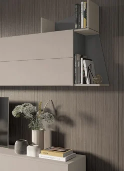 Mensola in Lamiera con schienale e divisori colorati disponibile in 4 misure