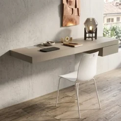 Mensola Scrivania Sospesa Minimal con cassetto integrato 2 Misure e Vari Colori