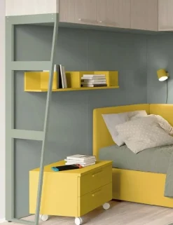 Mensola sospesa componibile con vani a giorno in Vari Colori