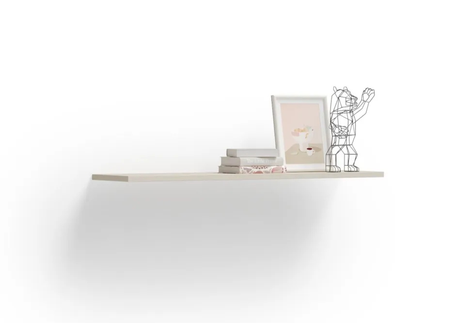 Mensola sospesa con fissaggio a scomparsa linea Fly disponibile in 4 misure e 16 colorazioni