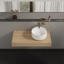 Mensolone Bagno sospeso in legno scatolato disponibile in vari colori
