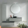 Mobile Bagno 2 cassetti sospesi con frontali rigati e presa maniglia integrata Rigo disponibile in 5 colori