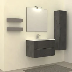 Mobile Bagno 2 cassetti sospeso Rigo disponibile in 3 misure e 5 colori