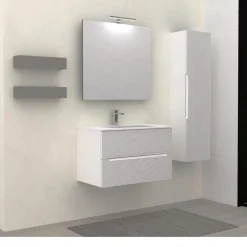 Mobile Bagno 2 cassetti sospeso Rigo disponibile in 3 misure e 5 colori