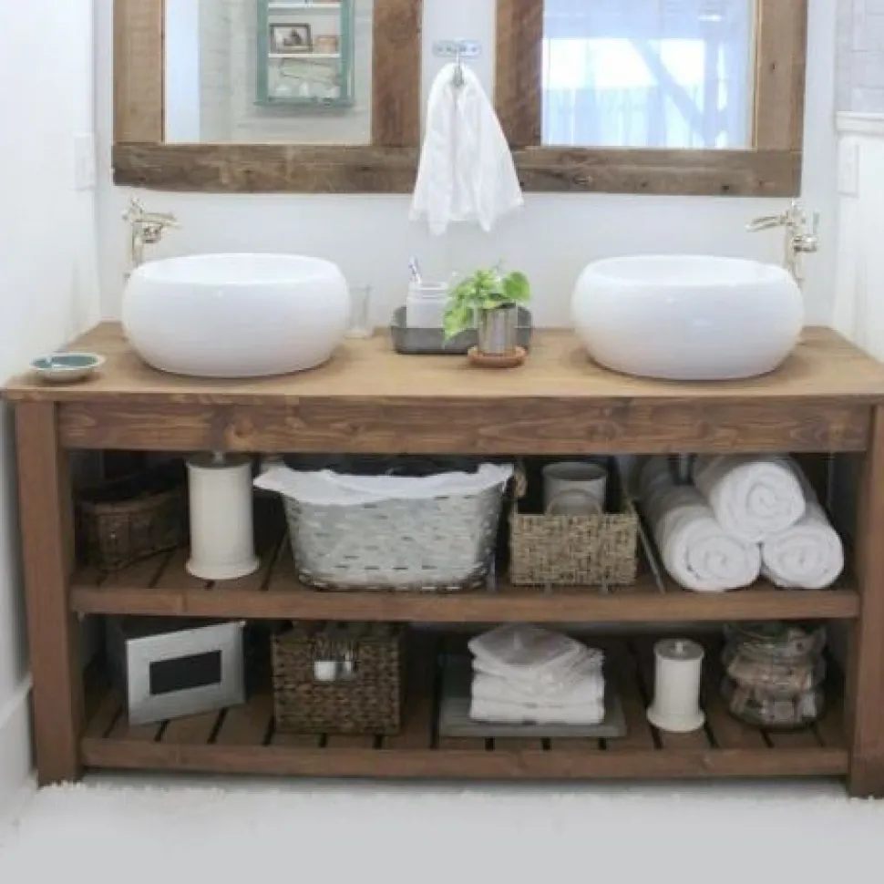 Mobile bagno in legno massello 160 x75 cm