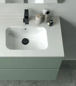 Mobile Bagno sospeso 4 cassetti con maniglia a incasso Crea disponibile in 4 colori