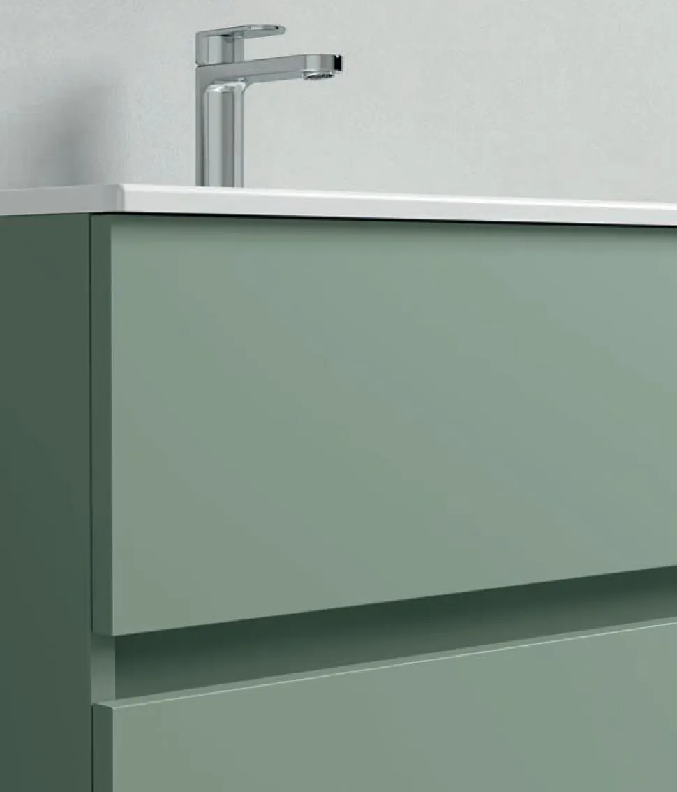 Mobile Bagno sospeso 4 cassetti con maniglia a incasso Crea disponibile in 4 colori