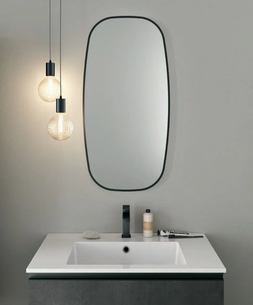 Mobile Bagno sospeso 2 cassetti con maniglia a gola Carlotta disponibile in 5 colori