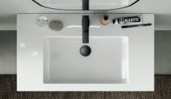 Mobile Bagno sospeso 2 cassetti con maniglia a gola Carlotta disponibile in 5 colori