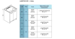Mobile con Lavatoio due ante Eko a terra disponibile in varie misure