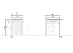 Mobile copri Lavatrice 2 ante battenti L 90 cm
