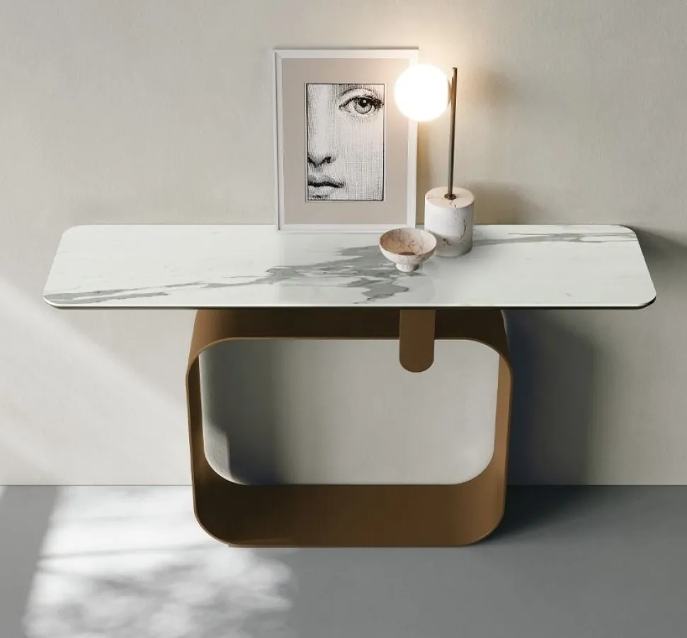Mobile da ingresso con consolle fissa Quadra disponibile in vari colori
