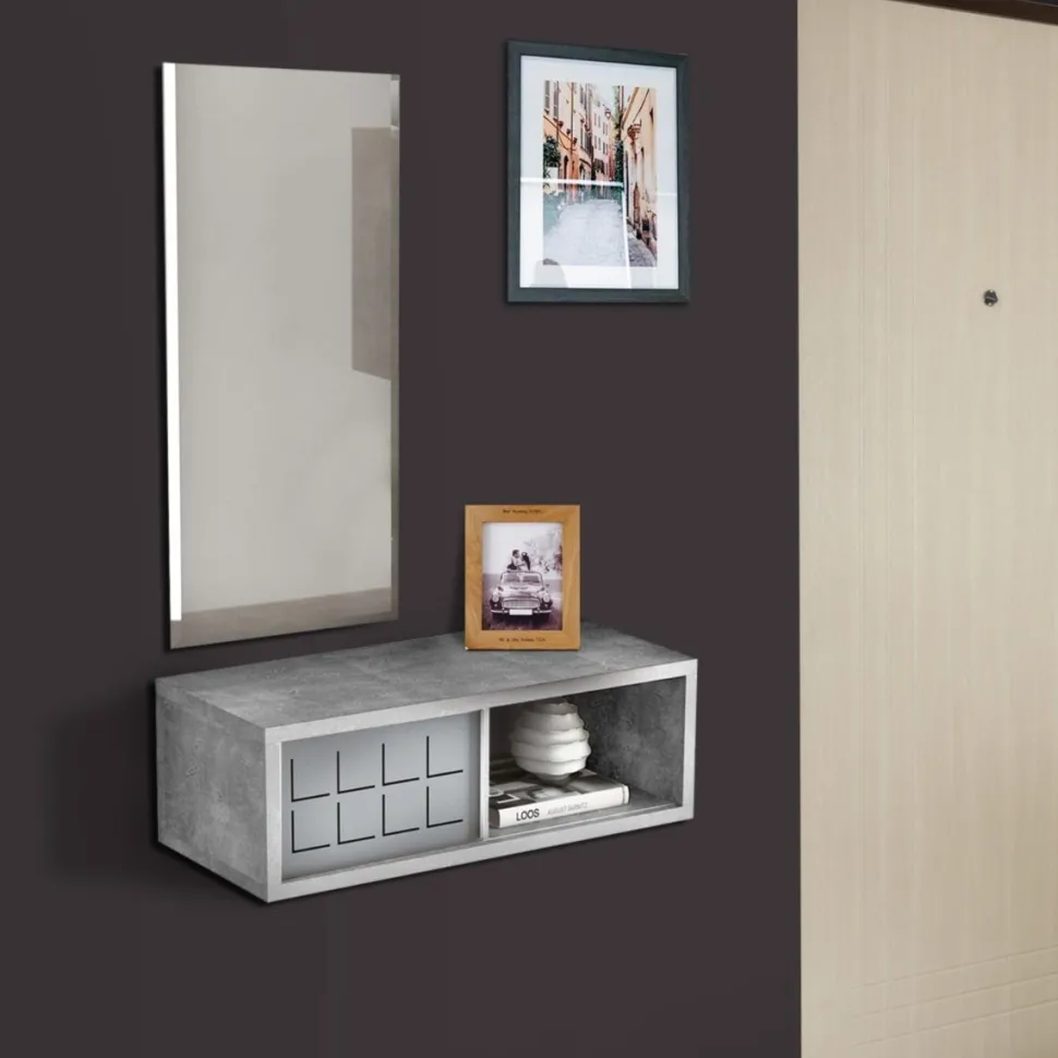 Mobile da ingresso Demo cemento con specchio