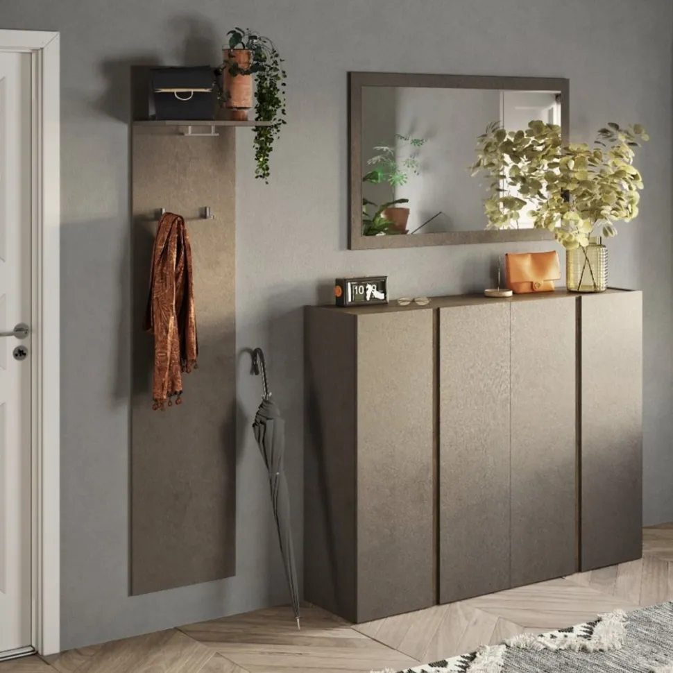 Mobile da ingresso Dublino linea Combo in finitura Bronzo e Rovere Mercure