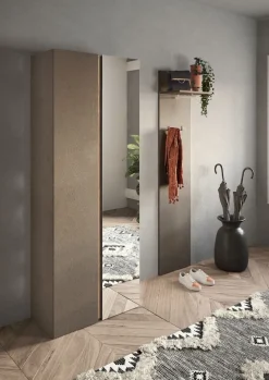 Mobile da ingresso Madrid linea Combo in finitura Bronzo e Rovere Mercure