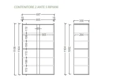 Mobile da ingresso Madrid linea Combo in finitura Bronzo e Rovere Mercure