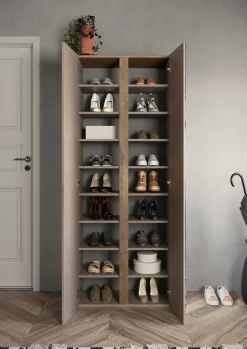 Mobile da ingresso Madrid linea Combo in finitura Bronzo e Rovere Mercure