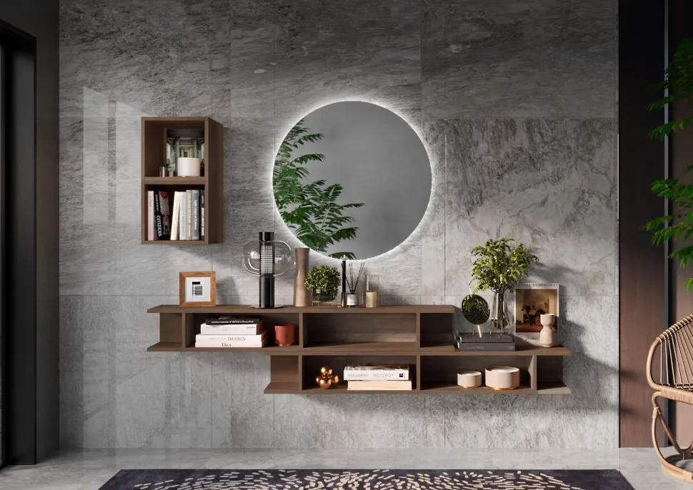 Mobile da ingresso Natan in finitura Rovere Mercure