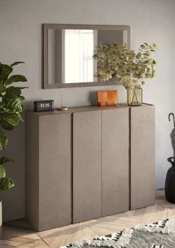 Mobile da ingresso Oslo linea Combo in finitura Bronzo e Rovere Mercure