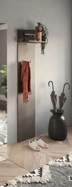 Mobile da ingresso Oslo linea Combo in finitura Bronzo e Rovere Mercure