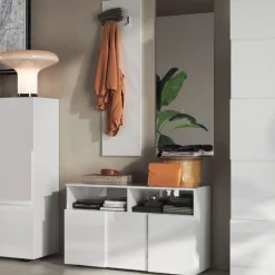 Mobile da ingresso Poly linea Dama in finitura Bianco Lucido