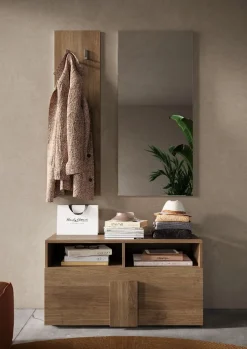 Mobile da ingresso Runa linea Sax in finitura Rovere Mercure