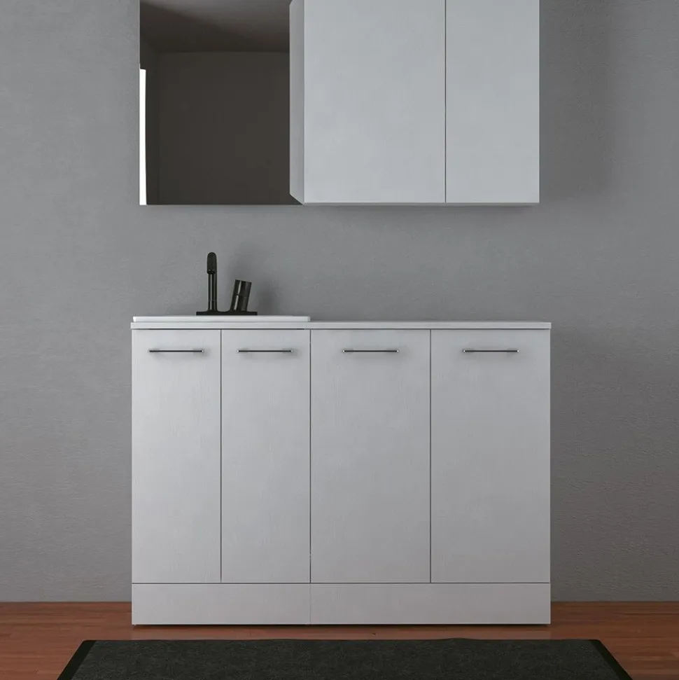 Mobile per Lavatrice Totus con lavabo integrato disponibile in 4 misure e vari colori