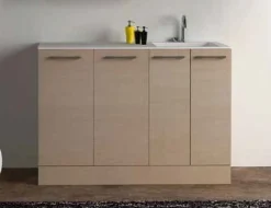 Mobile per Lavatrice Totus con lavabo integrato disponibile in 4 misure e vari colori