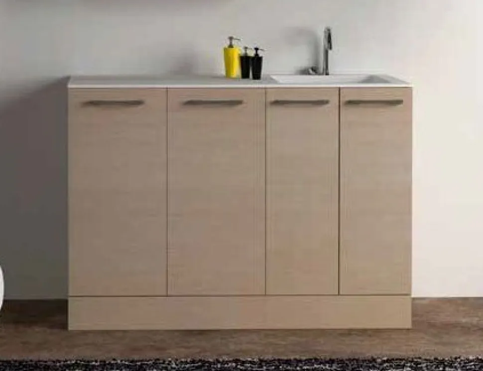 Mobile per Lavatrice Totus con lavabo integrato disponibile in 4 misure e vari colori