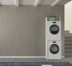 Mobile porta Lavatrice o Asciugatrice salvaspazio Bianco