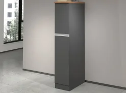 Mobile portaspezie in finitura Antracite Opaco e Rovere