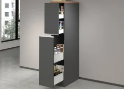 Mobile portaspezie in finitura Antracite Opaco e Rovere