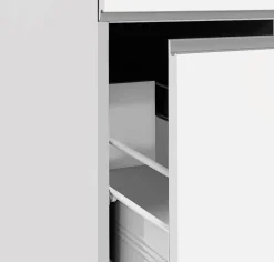 Mobile portaspezie in finitura Bianco Lucido e Rovere