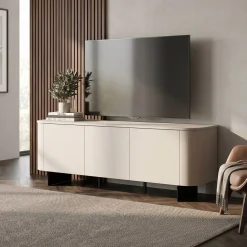 Mobile Porta TV 3 ante con apertura Push-Pull e piede a lama in metallo